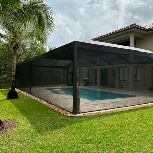 New Screen Enclosure Installation - Patio Area